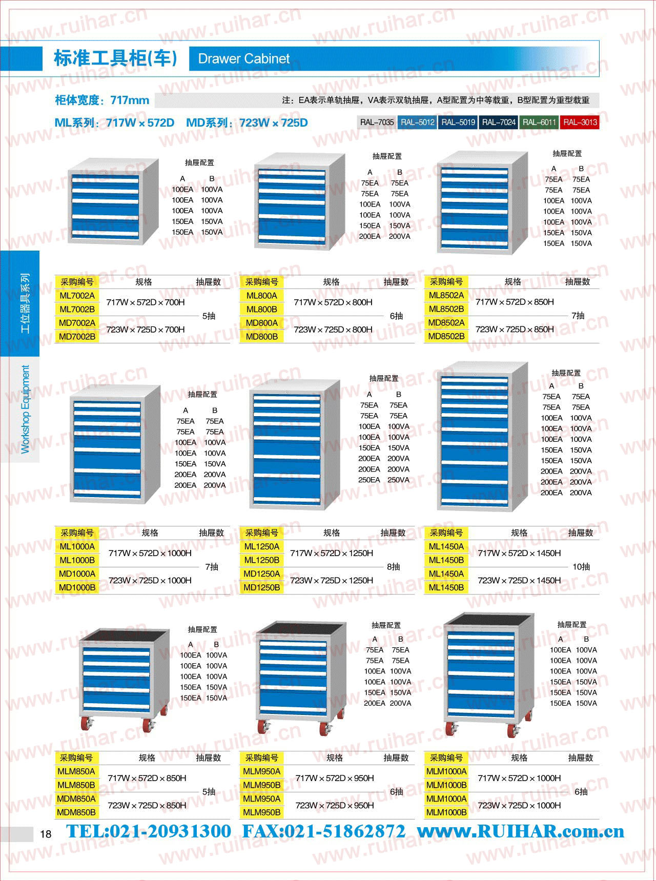 MLM850A MLM850B MDM850A MDM850B工具车
