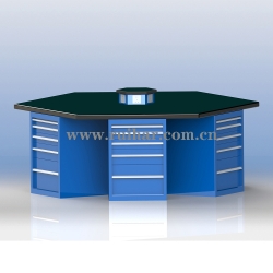 武汉六角实训工作台/杭州六角钳工桌