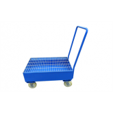 移动型钢制盛漏托盘-双桶垂直放置