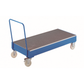 移动型钢制盛漏托盘-双桶垂直放置