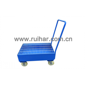 移动型钢制盛漏托盘-单桶垂直放置