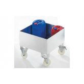 移动型钢制盛漏托盘-单桶垂直放置