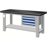 重型工作桌1500×750×800mm 钳工桌板 带四抽边柜,WAS-57042A